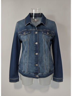 Torrid Denim Fall Casual Contemporary Jean Jacket Size 3X Dark Wash